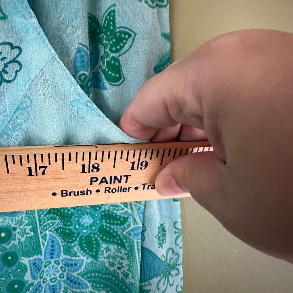 Pendleton Petite M Maxi Skirt Set Floral Two Piece Sleeveless Top Green Blue‎ - Picture 10 of 13
